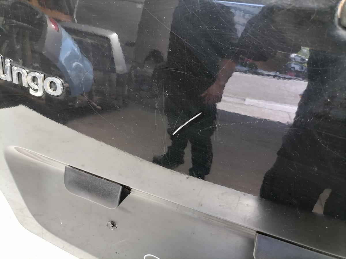 Citroen Berlingo 2 original Fl&uuml;gelt&uuml;r links EXY Onyxschwarz mit Scheibe Bj.2012
